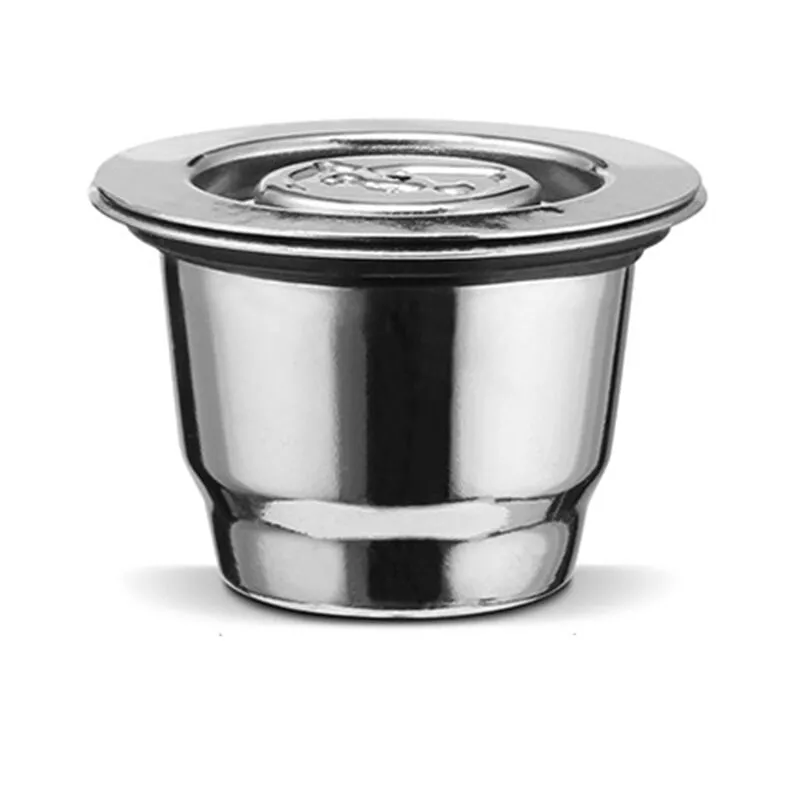 Acero inoxidable recargable capsulas de cafe Nespresso para el Sistema recargable Maquina de cafe del cafe de la capsula con el martillo caja de barato