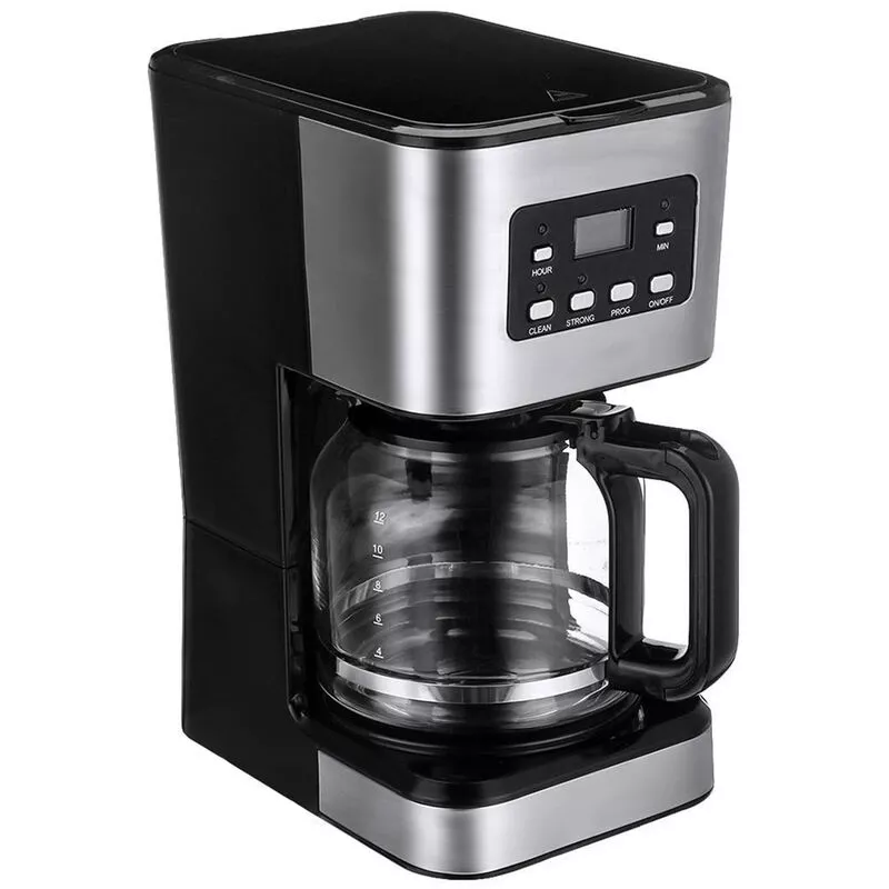 Asupermall - Cafetera 12 tazas Cafetera de goteo Maquina de te con jarra de vidrio