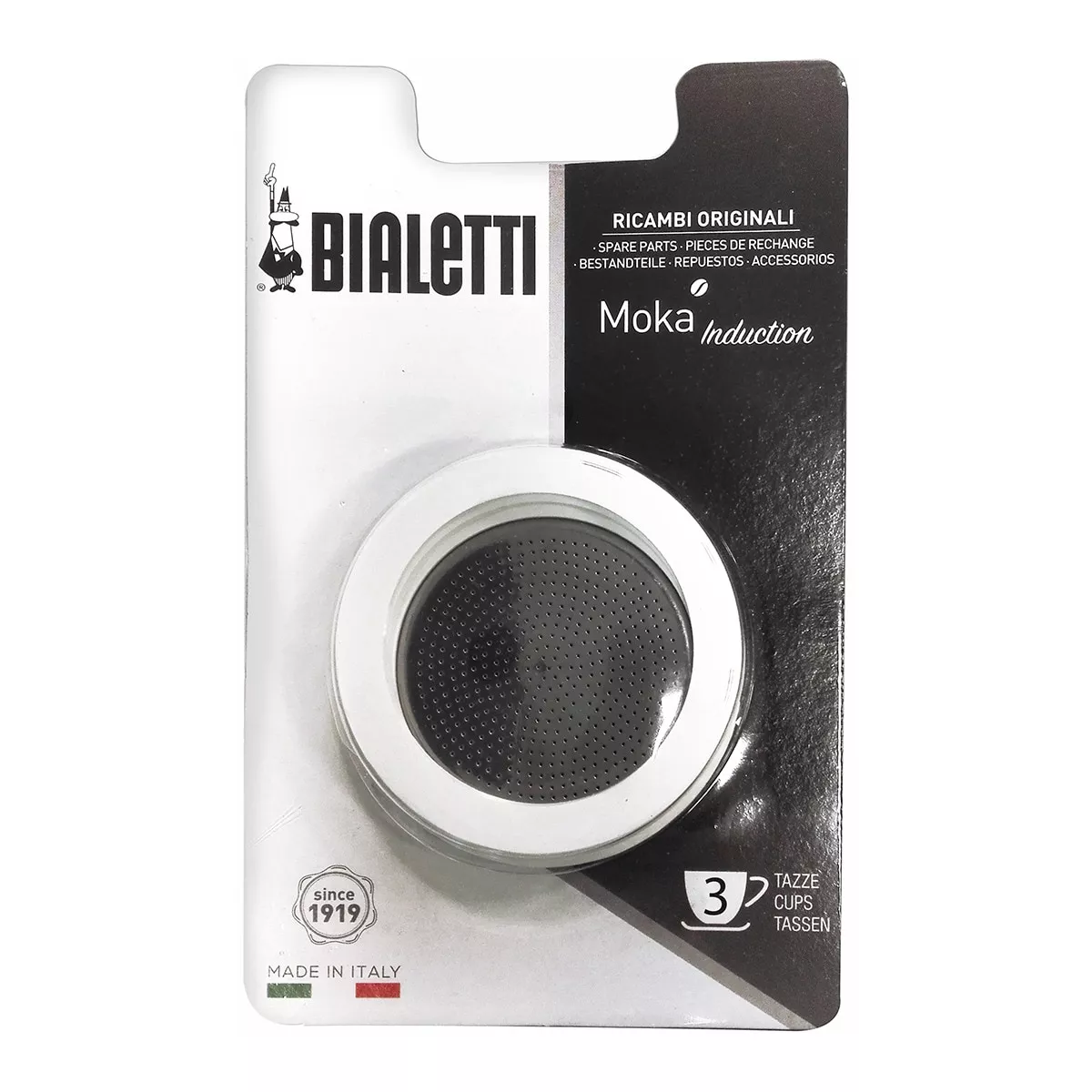 Bialetti - Set De 3 Gomas Y Un Filtro De Respuesto Para Cafetera Moka Inducción Gris Claro En Oferta Bialetti - Set De 3 Gomas Y Un Filtro De Respuesto Para Cafetera Moka Inducción Gris Claro Barato