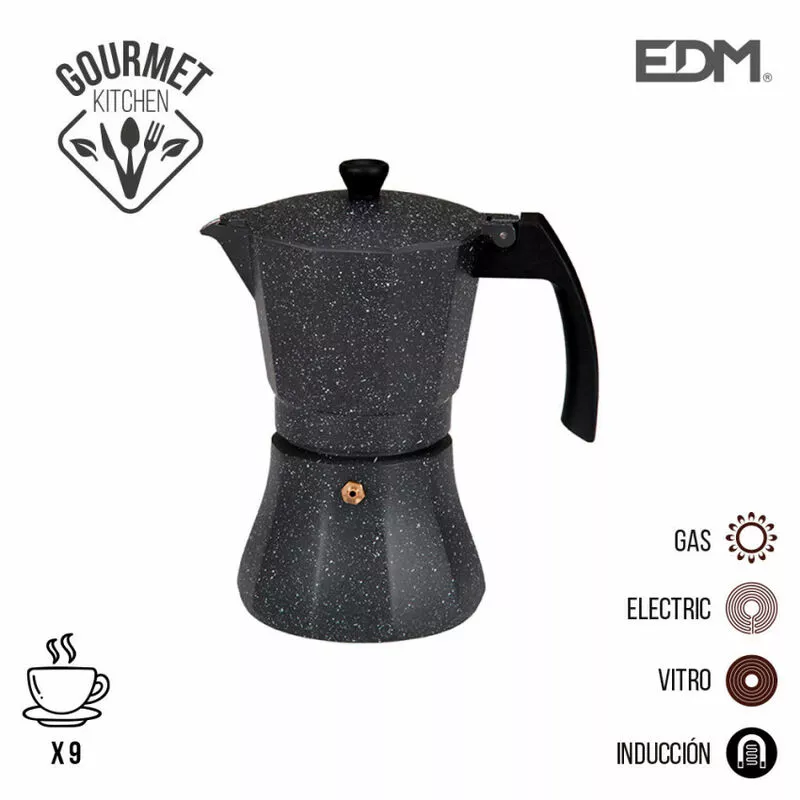 Cafetera De Aluminio - 9 Tazas Induccion - Edm Barato