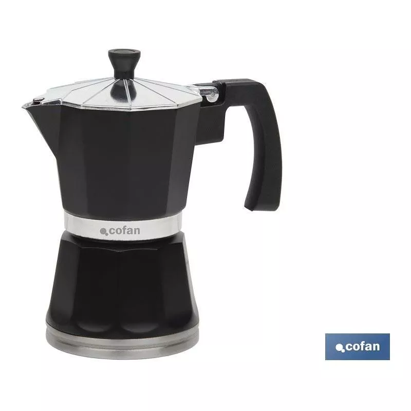 Cafetera Modelo Baviera | Color Negro | Capacidad Para 6 Tazas | Fabricada En Aluminio | Para Inducción En Oferta Cafetera Modelo Baviera | Color Negro | Capacidad Para 6 Tazas | Fabricada En Aluminio | Para Inducción Barato
