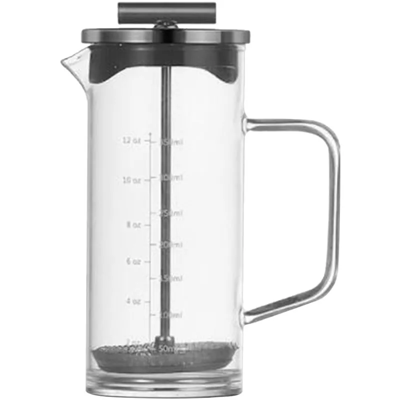 Cafetera Con Filtro De Acero Inoxidable De Alta Densidad Prensa De Café De Vidrio De Borosilicato Resistente Al Calor Base Engrosada, 12 Oz En Oferta Cafetera Con Filtro De Acero Inoxidable De Alta Densidad Prensa De Café De Vidrio De Borosilicato Resistente Al Calor Base Engrosada