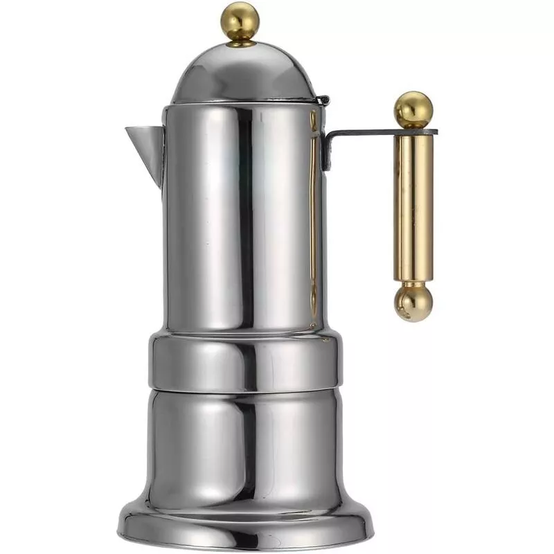 Cafetera de 4 tazas de acero inoxidable