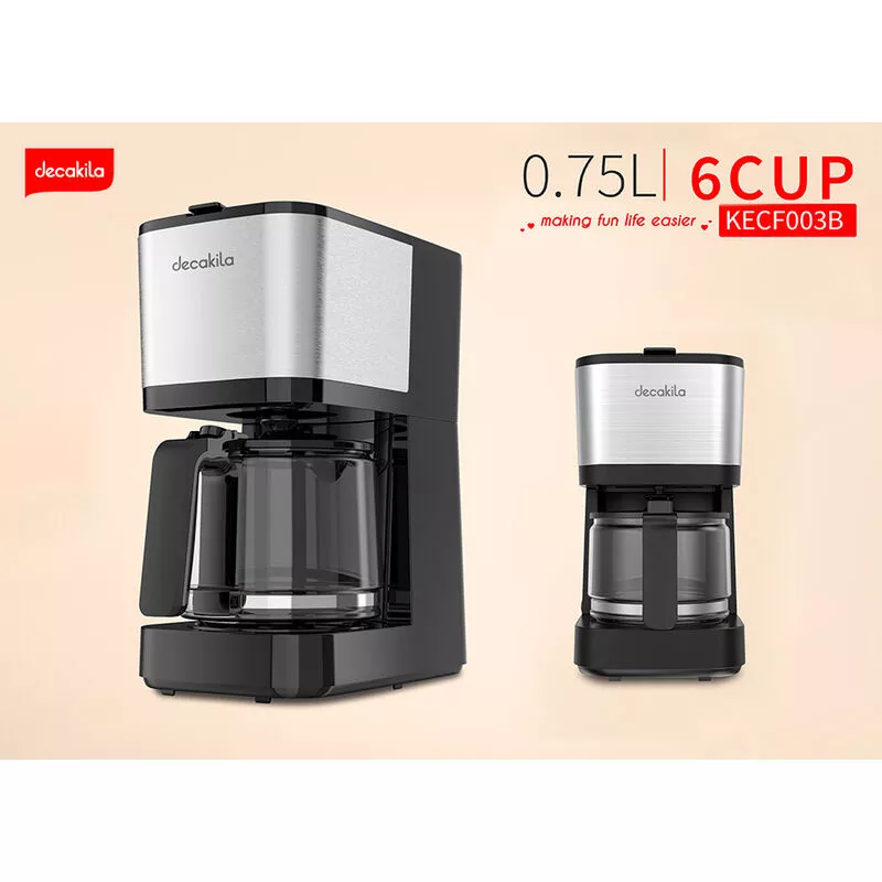Cafetera De Filtro Por Goteo 600W ,75 Lt 6 Tazas - Decakila En Oferta Cafetera De Filtro Por Goteo 600W