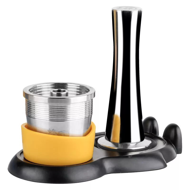Cápsula de acero inoxidable Juego de base de cápsula de martillo Cápsula de café Accesorio para máquina de café Reutilizable Simple Seguro barato