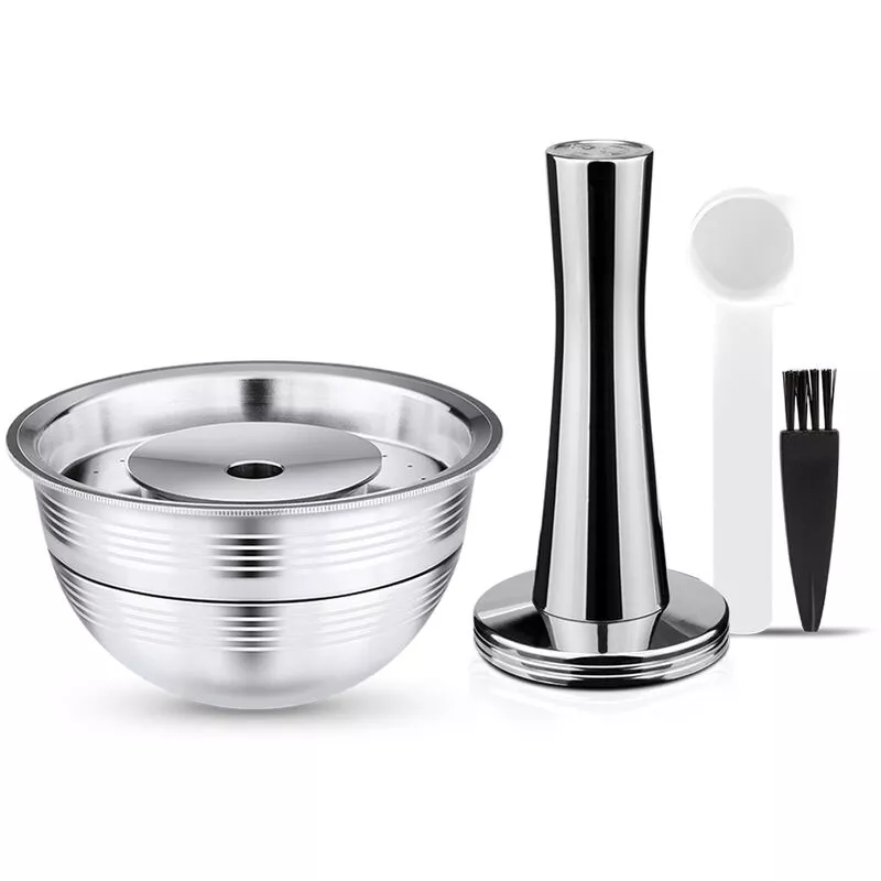 Cápsulas de café rellenables de acero inoxidable Juego de filtros de taza de cápsulas de café reutilizables Compatible con Nespresso Vertuo Capsules barato