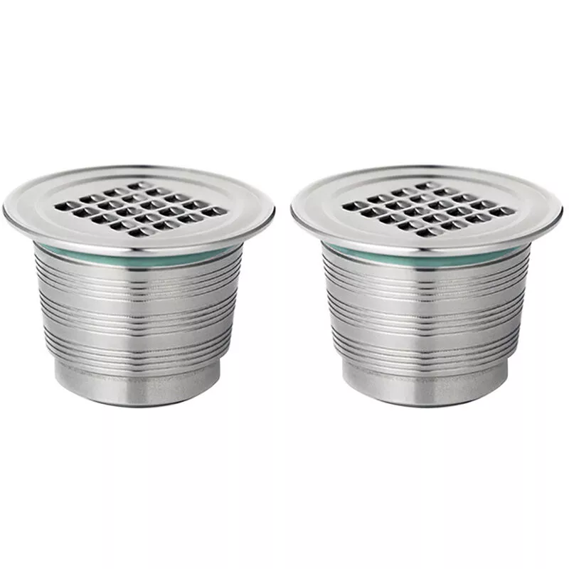Capsulas De Cafe Reutilizables 304 De Acero Inoxidable K Cup Coffee Brewers Reemplazo Para Maquinas Nespresso Espresso,2 # En Oferta Capsulas De Cafe Reutilizables 304 De Acero Inoxidable K Cup Coffee Brewers Reemplazo Para Maquinas Nespresso Espresso