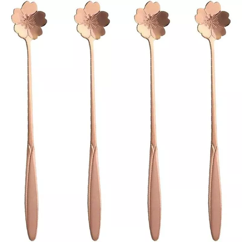 Cuchara de té de mango largo de acero inoxidable