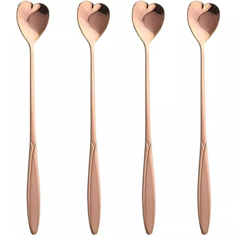 Cuchara de té de mango largo de acero inoxidable