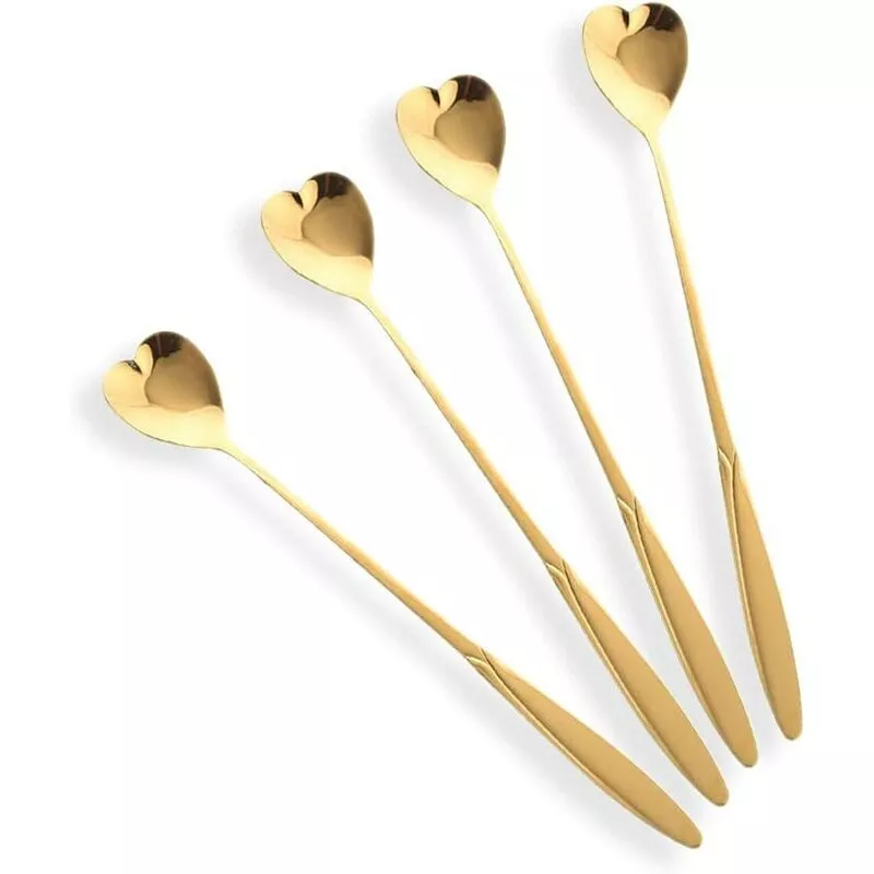 Cuchara de té de mango largo de acero inoxidable