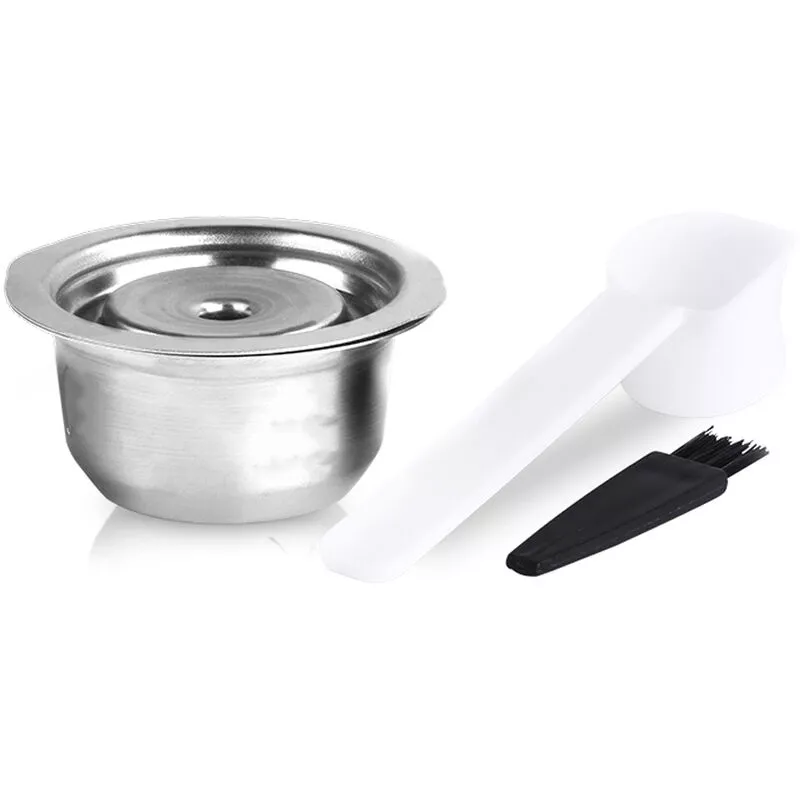 Filtro de acero inoxidable para Llenar capsulas de cafe reutilizable Cafe Capsula Copa conjunto compatible con vertuolline GCA1 Delonghi ENV135 barato
