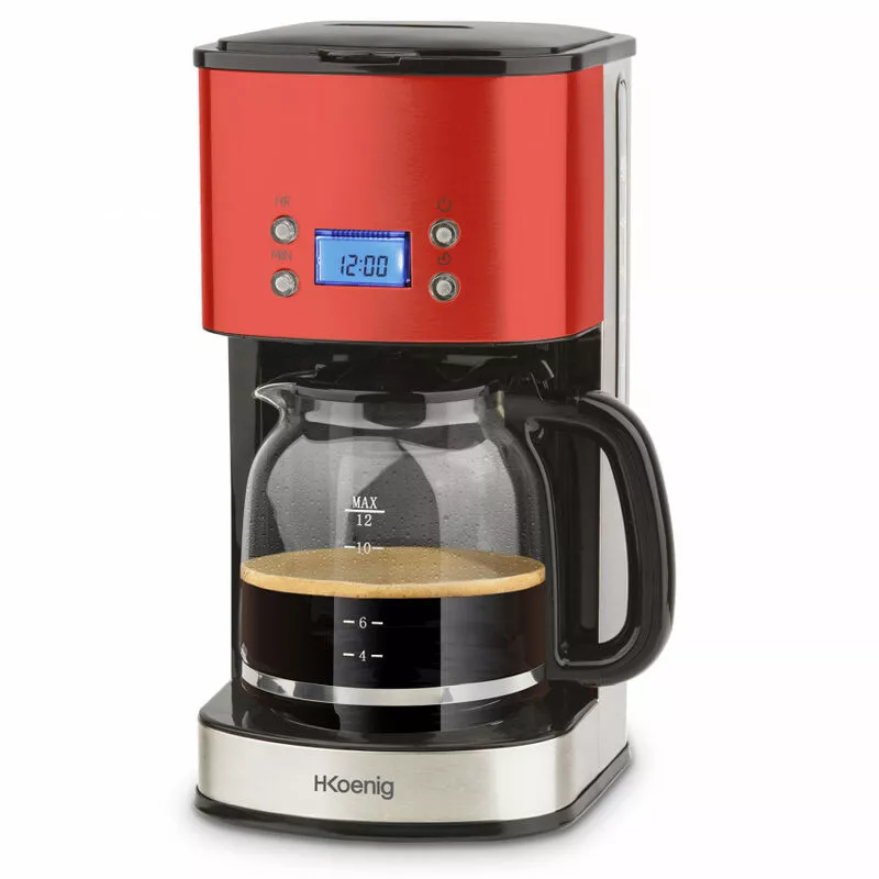 H.koenig - Cafetera Programable Inoxidable Roja MG30 H Koenig barato