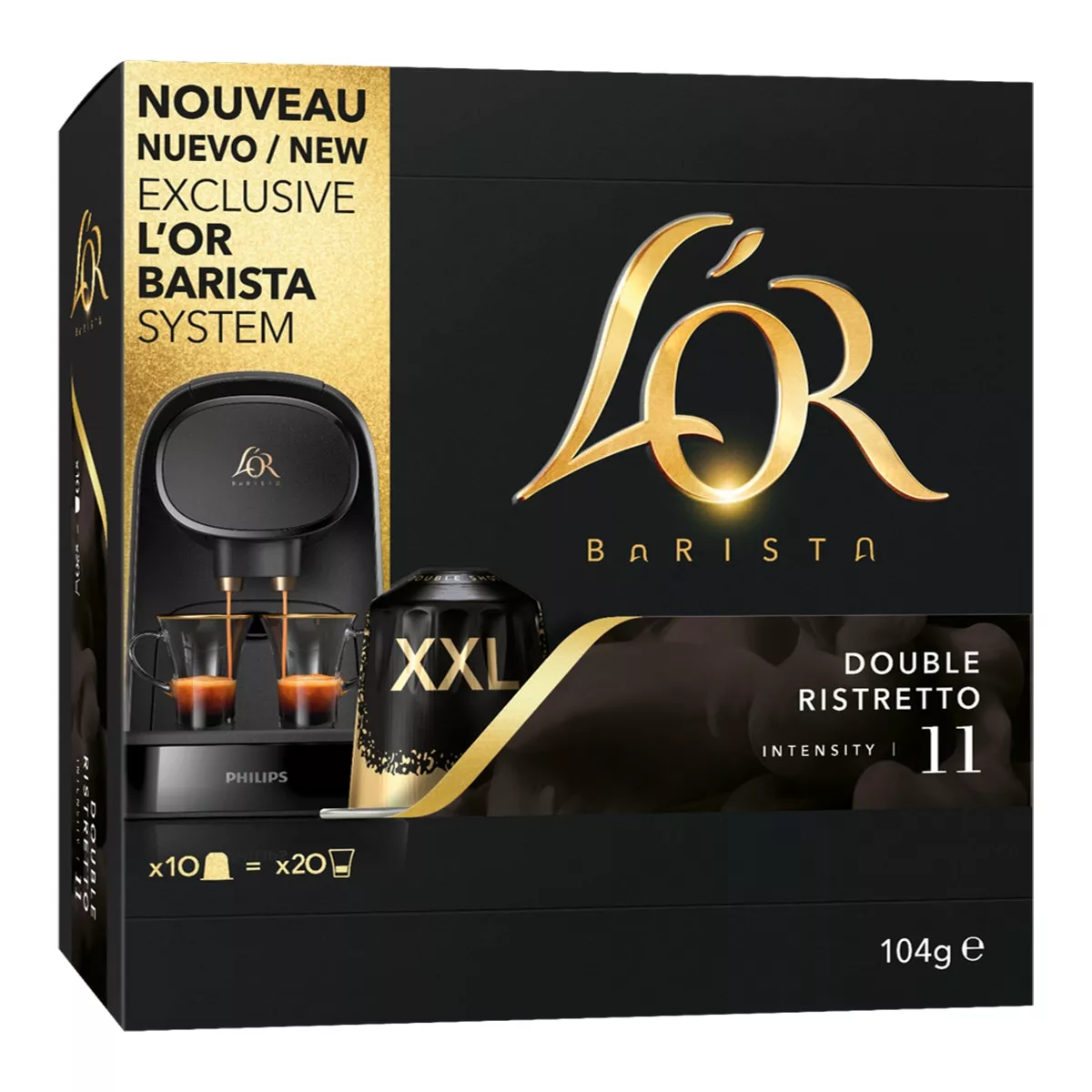 L'OR BARISTA - Estuche 10 Cápsulas XXL Café Double Ristretto Intensidad 11 Compatibles Para System barato