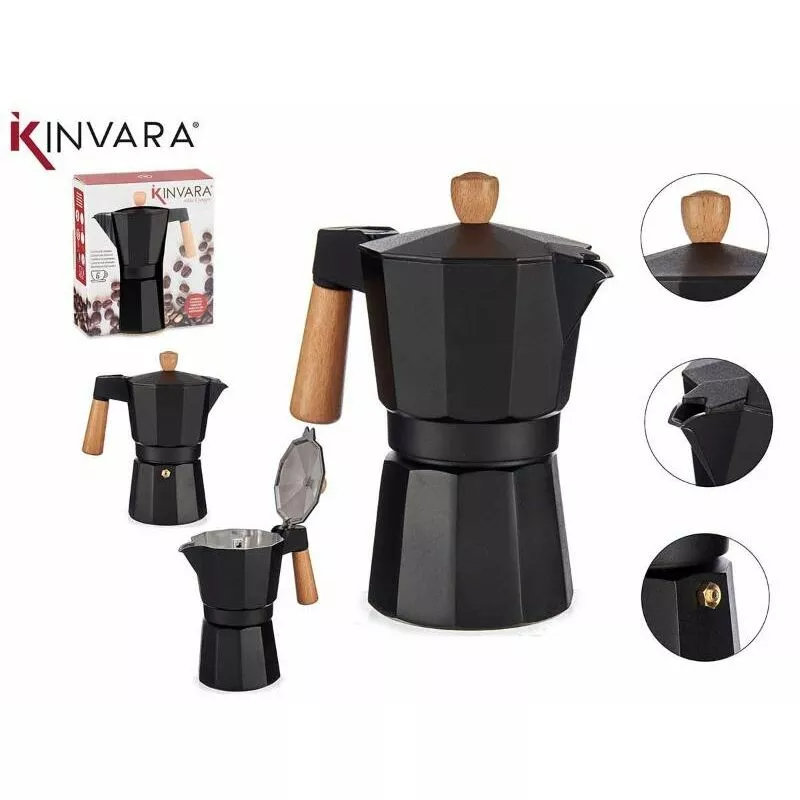 Ltd - Cafetera Italiana 6 Tazas Madera Aluminio En Oferta Ltd - Cafetera Italiana 6 Tazas Madera Aluminio Barato