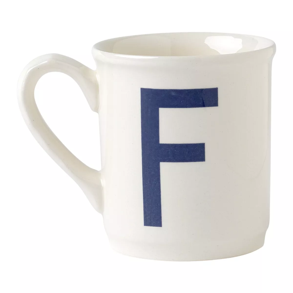 La Cartuja De Sevilla - Taza Mug Alfabeto 'F' Blanco / Azul barato