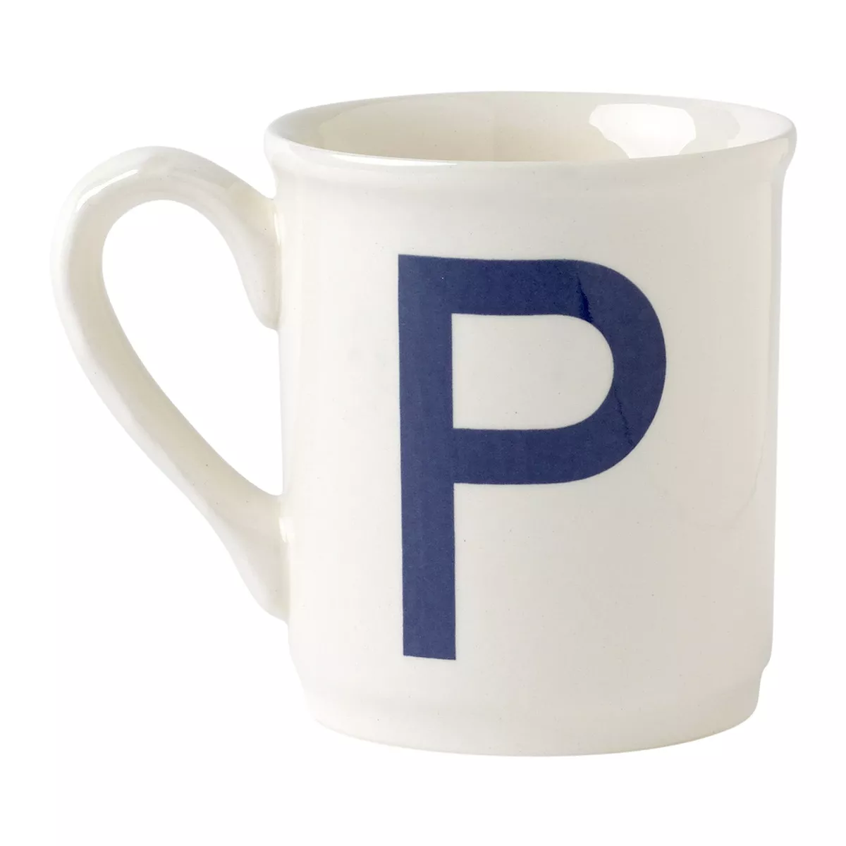 La Cartuja De Sevilla - Taza Mug Alfabeto 'P' Blanco / Azul barato