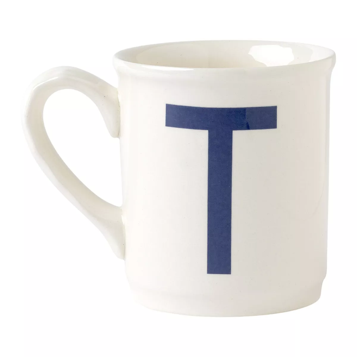 La Cartuja De Sevilla - Taza Mug Alfabeto 'T' Blanco / Azul barato