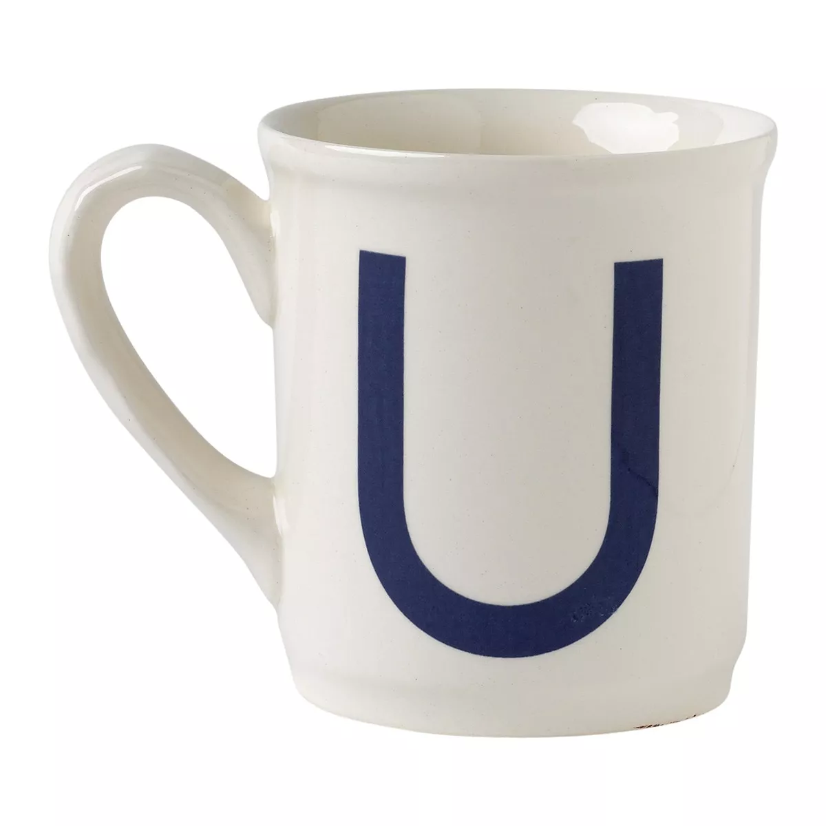 La Cartuja De Sevilla - Taza Mug Alfabeto 'U' Blanco / Azul barato