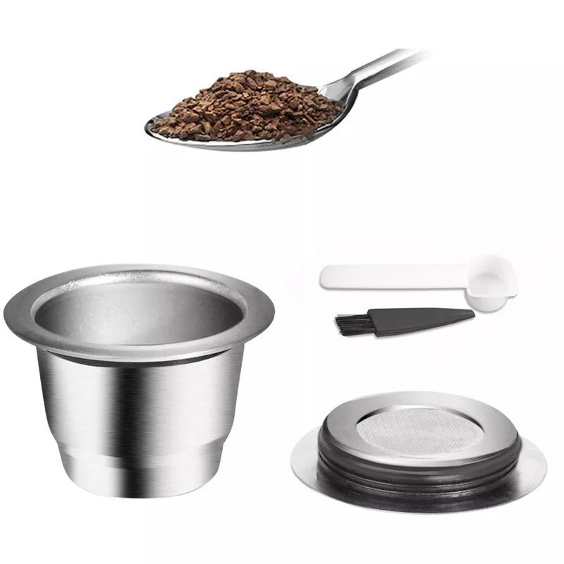 Las capsulas de cafe de acero inoxidable Cafetera Pod Filtros Capacidad Copa 0
