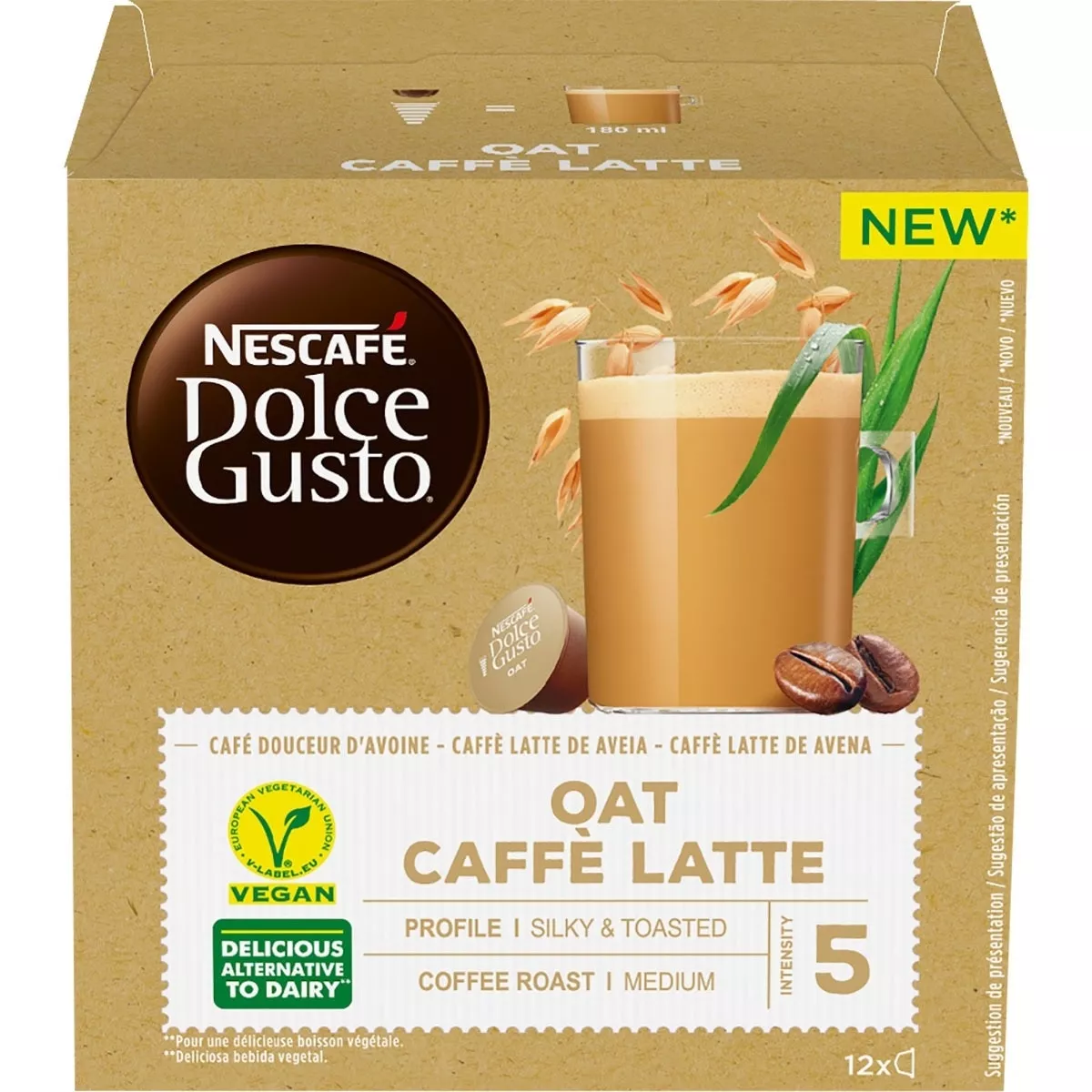 Nescafé Dolce Gusto - Estuche 12 Cápsulas NESCAFE DOLCE GUSTO Café Con Leche De Avena Intensidad 5 barato