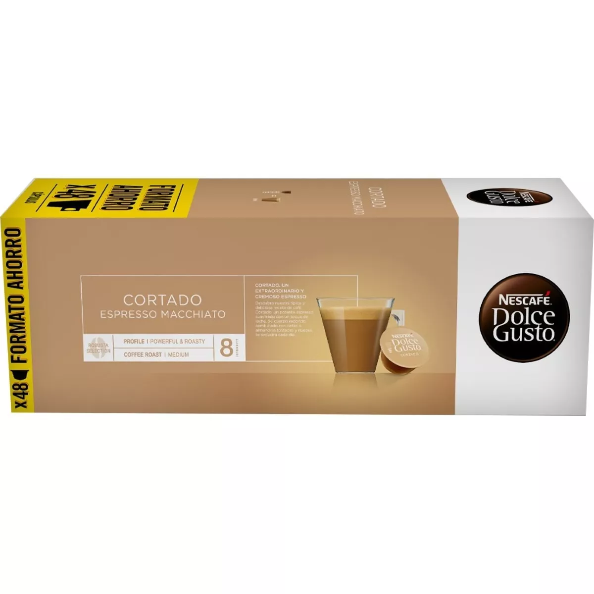 Nescafé Dolce Gusto - Pack 3 De 16 Cápsulas NESCAFE DOLCE GUSTO Café Cortado Espresso Macchiatto Selección Arábica Y Robusta barato