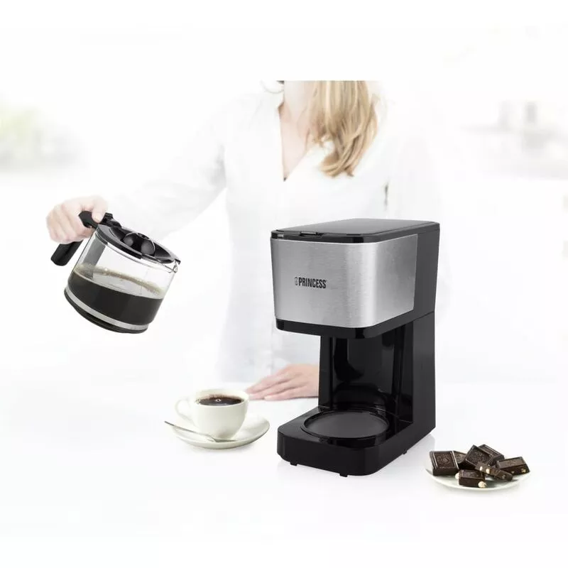 Princess! - Princess Cafetera De Filtro Compact 12 750 W 1,25 L Negra Y Plateada En Oferta Princess! - Princess Cafetera De Filtro Compact 12 750 W 1