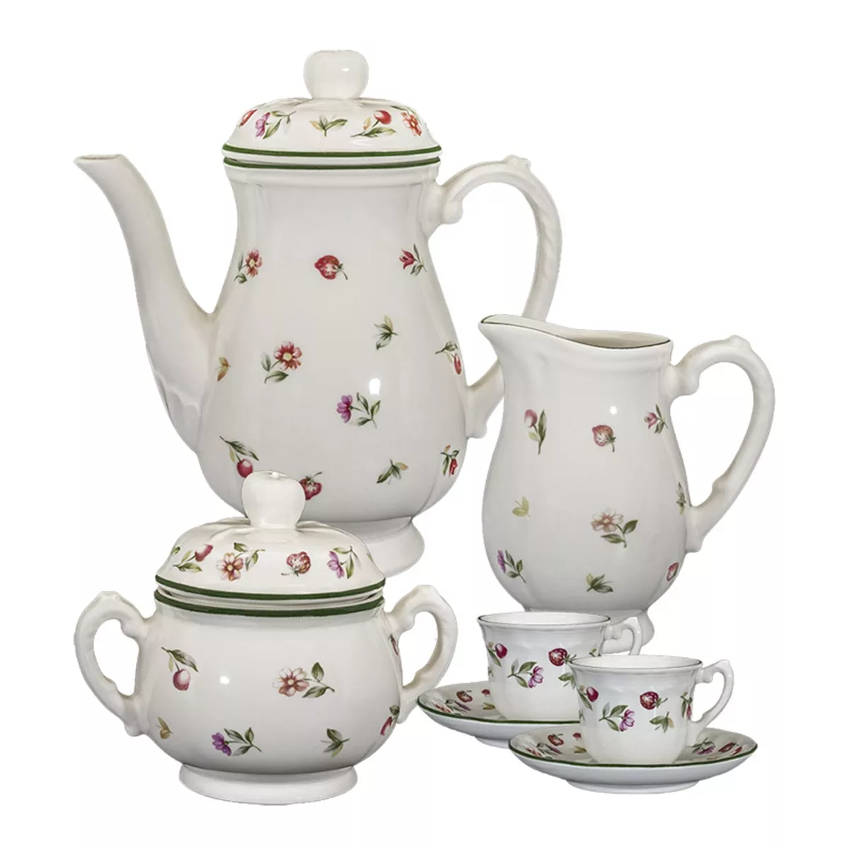 San Claudio - Juego De Café 27 Piezas Grana New Blanco barato