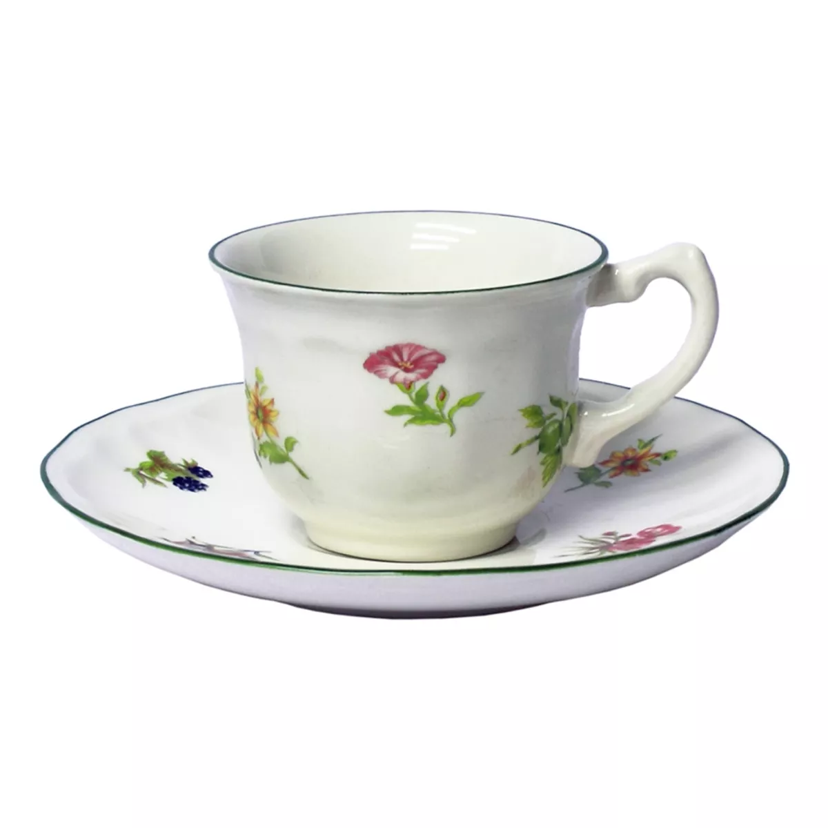 San Claudio - Taza De Café Con Plato Flores Y Frutas Multicolor barato