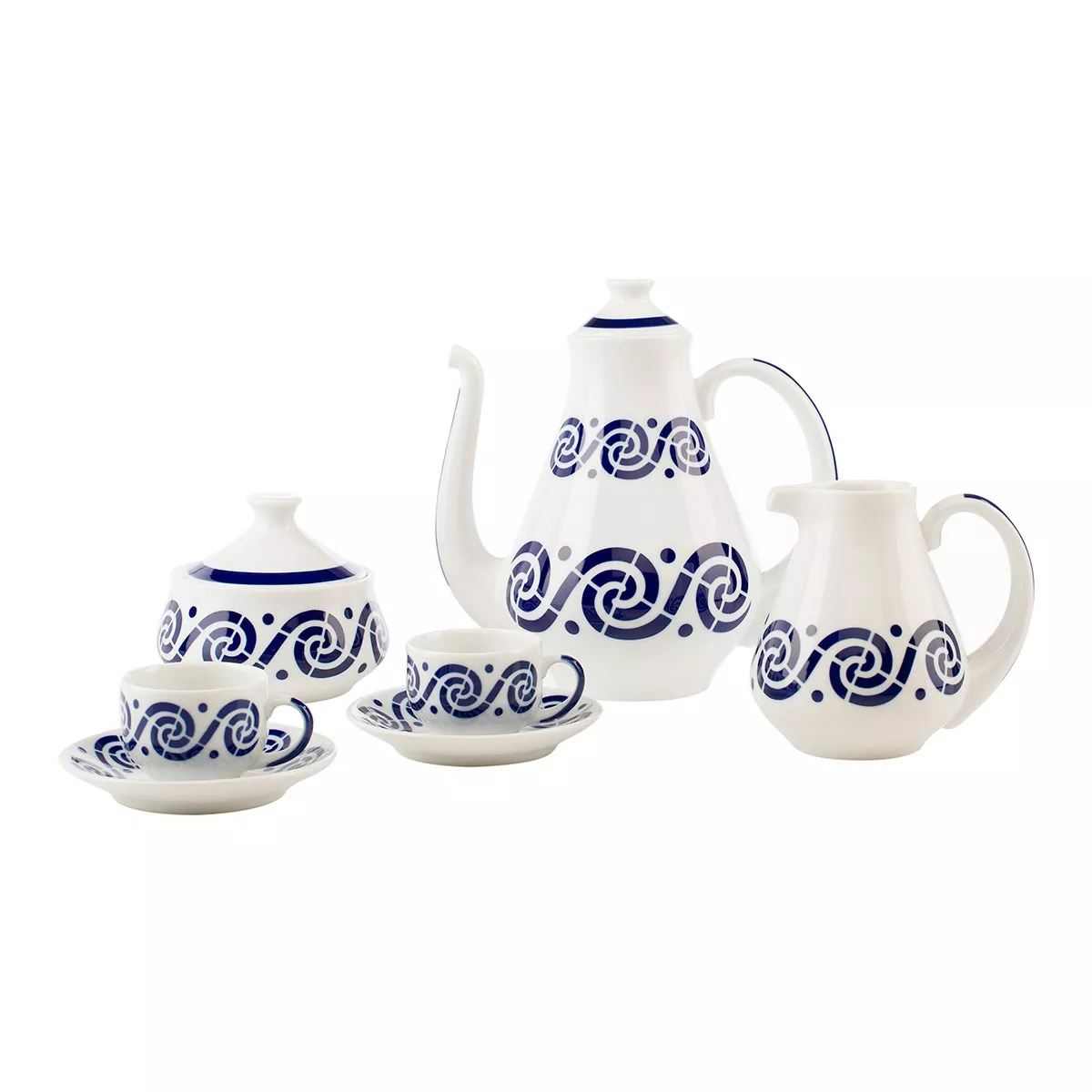 Sargadelos - Juego De Café De 6 Servicios Espiroide Blanco barato