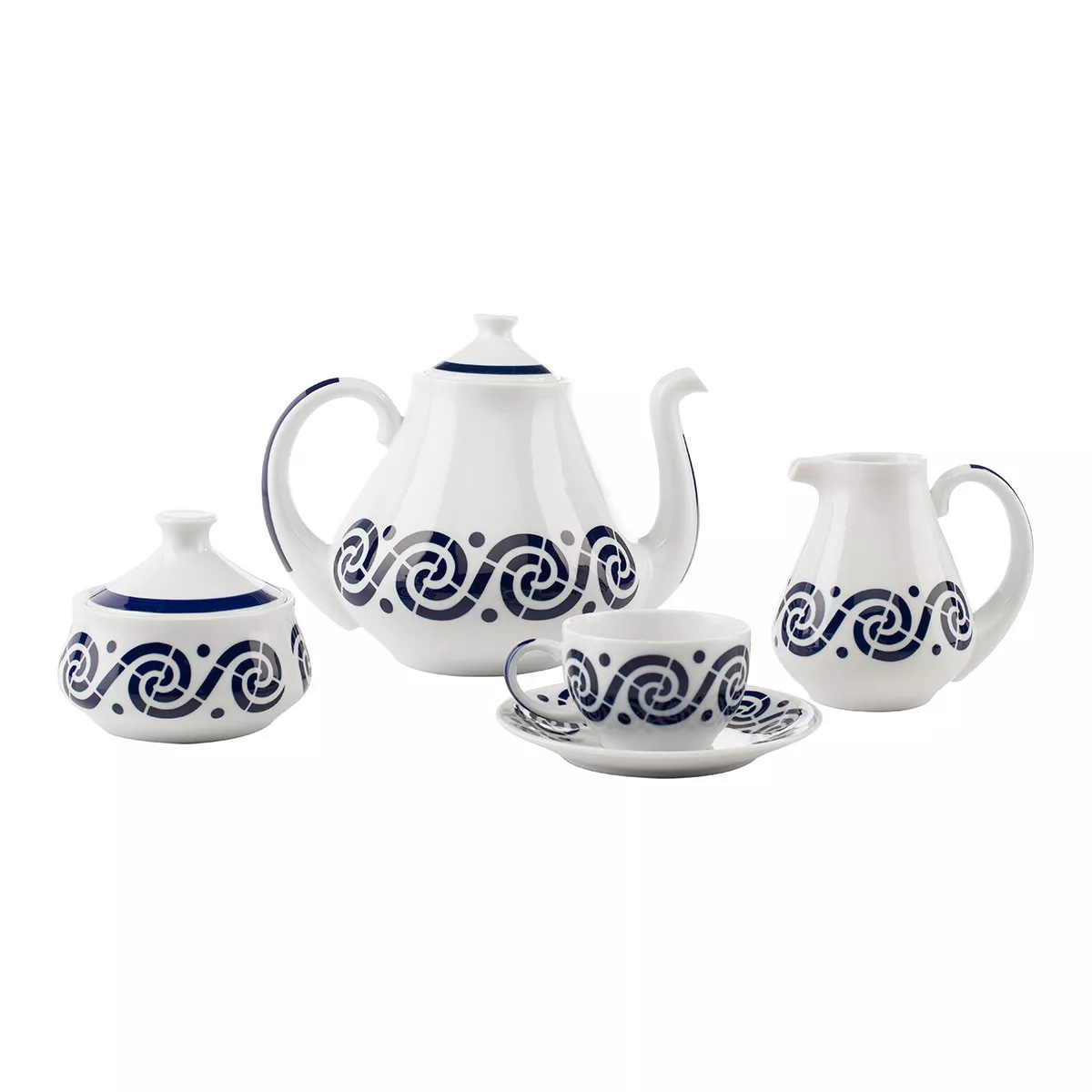 Sargadelos - Juego De Té 12 Servicios Espiroide Azul barato