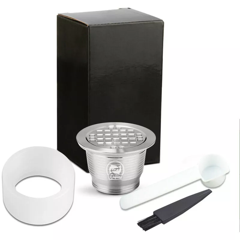 Son Compatibles Con Nespresso Acero Inoxidable De Cafe De La Capsula Reutilizable Recargable Cafe Capsula Copa Con El Anillo Cepillo Cuchara En Oferta Son Compatibles Con Nespresso Acero Inoxidable De Cafe De La Capsula Reutilizable Recargable Cafe Capsula Copa Con El Anillo Cepillo Cuchara Barato