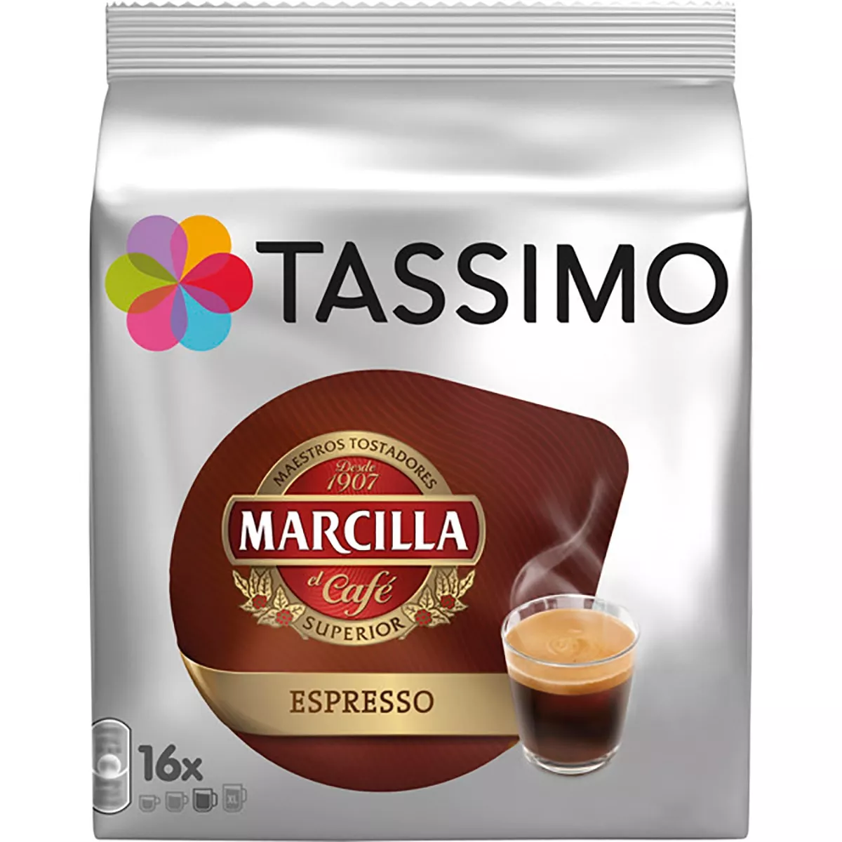 Tassimo - Bolsa De 16 Cápsulas Marcilla Café Espresso En Oferta Tassimo - Bolsa De 16 Cápsulas Marcilla Café Espresso Barato