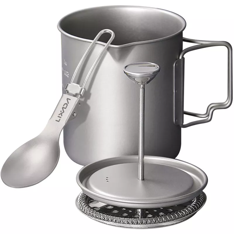 Taza de cafe de titanio Lixada de 750 ml