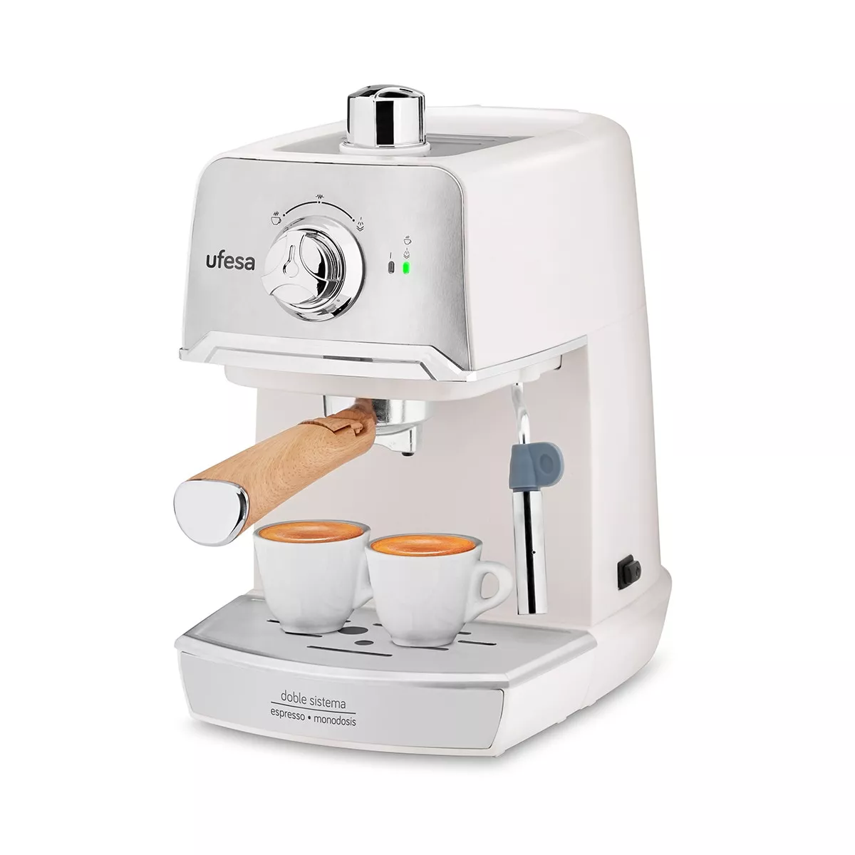 Ufesa - Cafetera Espresso C7238 Cream Con Filtro Y Monodosis Barato